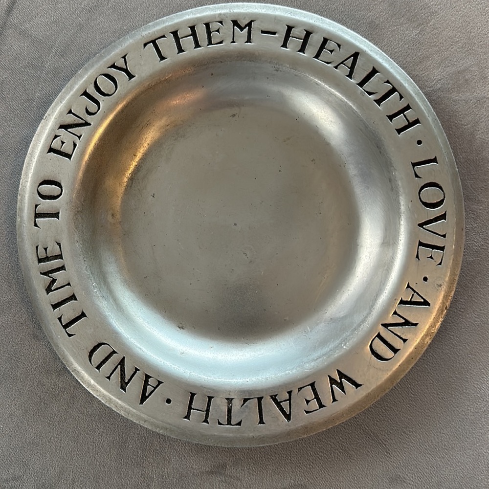 Wilton PA Pewter Plate